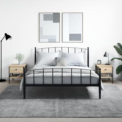 Nachtkastjes 2 st 40x42x45 cm bewerkt hout sonoma eikenkleurig