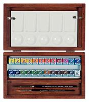 Van Gogh The National Gallery Aquarelverf Set In Kist - 24 Halve Napjes + 3 Accessoires - thumbnail