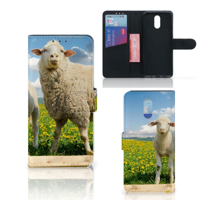 Nokia 2.3 | Telefoonhoesje | Met pasjeshouder | Schaap en Lammetje - thumbnail