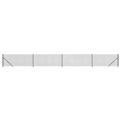 VidaXL Gaashek met flens 1,1x10 m antracietkleurig