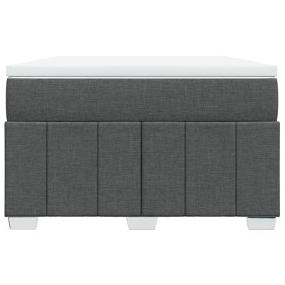 Boxspring met matras stof donkergrijs 120x200 cm - thumbnail