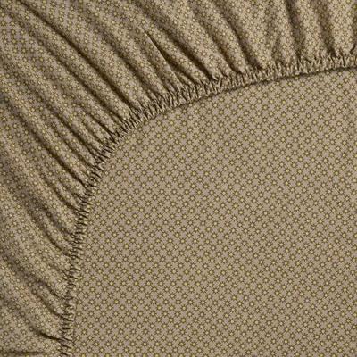 Pip Studio Pip Studio Hoeslaken Twinkle Star Geel kaki 180x200 cm