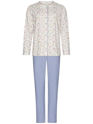 Katoenen doorknooppyjama pastel stippen