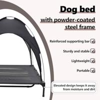 VidaXL Hondenbed zwart 122 x 93 x 106,5 cm staal - thumbnail