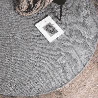 Nohr Rond Vloerkleed 'Keefe' 200cm, kleur Lichtgrijs - thumbnail