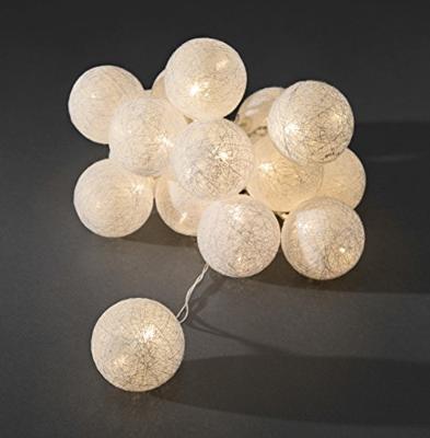 LED cotton balls lichtsnoer wit 6cm LED cotton balls lichtsnoer wit 6cm