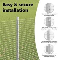 VidaXL Hek met paal zilver 1,6 x 10 m staal - thumbnail