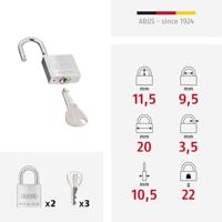 ABUS Hangslot 64Ti/20 Twins C - 64TI/20 TWINS C - 64TI/20 TWINS C - thumbnail
