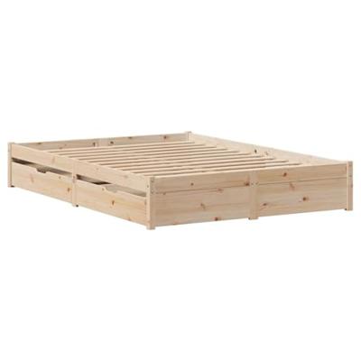 Bedframe zonder matras massief grenenhout 160x200 cm