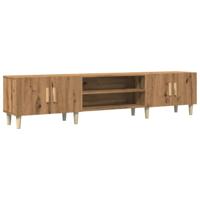 Tv-meubel 180x31,5x40 cm bewerkt hout artisanaal eikenkleurig - thumbnail