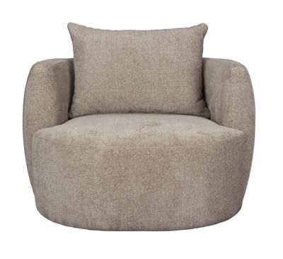 Dutchbone Fauteuil 'Rocca' Geweven stof, kleur Cappuccino