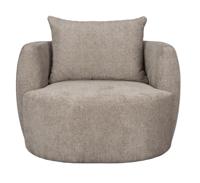 Dutchbone Fauteuil 'Rocca' Geweven stof, kleur Cappuccino - thumbnail