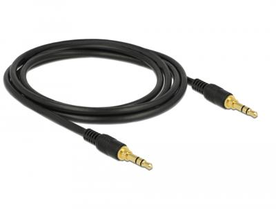 Delock 85549 Stereo Jackkabel 3,5 mm 3-pins male > male 2 m zwart Delock 85549 Stereo Jackkabel 3,5 mm 3-pins male > male 2 m zwart