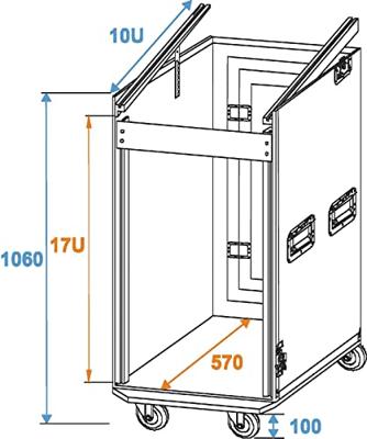 Roadinger Roadinger Spezial Case Flightcase (l x b x h) 560 x 640 x 1050 mm - thumbnail