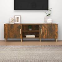 Tv-meubel 150x30x50 cm bewerkt hout gerookt eikenkleurig - thumbnail