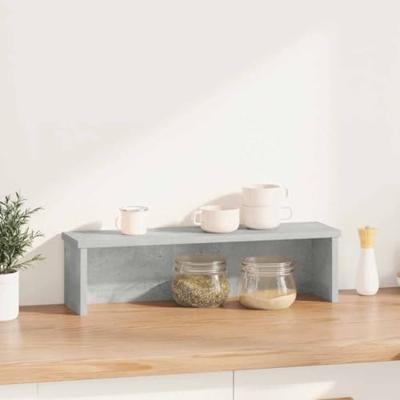 VidaXL Keukenrek stapelbaar 50x15x16 cm bewerkt hout betongrijs