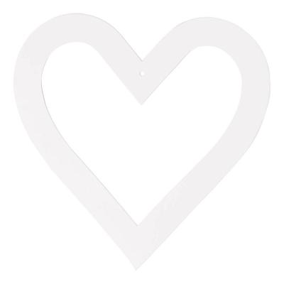 Harten lijsten, afm 18x18 cm, 230 gr, wit, 16 stuk/ 1 doos