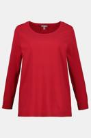 Ulla Popken Pullover, wijde ronde hals, sierkralen - Grote Maten - thumbnail