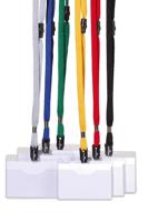 Durable badge met textielband donkerblauw, 10 stuks - thumbnail