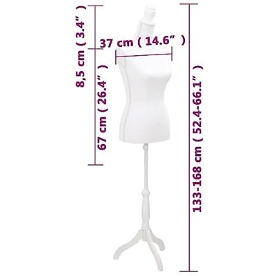 VidaXL Etalagepop torso vrouw wit VidaXL Etalagepop torso vrouw wit