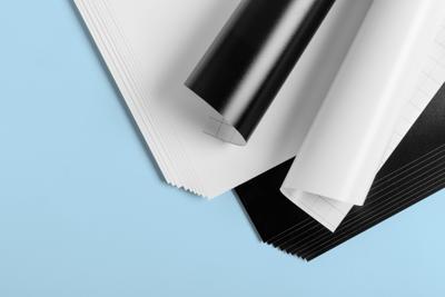 Cricut • premium vinyl verwijderbaar 30,5x30,5cm 20 vellen zwart & wit