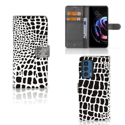 Motorola Edge 20 Pro | Telefoonhoesje | Met pasjeshouder | Slangenprint
