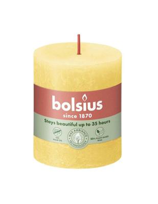 Bolsius kaars rustiek 7x8 cm sunny yellow