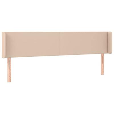 Hoofdbord LED 183x16x78/88 cm kunstleer cappuccinokleurig - thumbnail