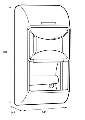 Toiletpapierdispenser katrin duo zwart Toiletpapierdispenser katrin duo zwart