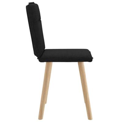 Eetkamerstoelen 2 st stof zwart Eetkamerstoelen 2 st stof zwart