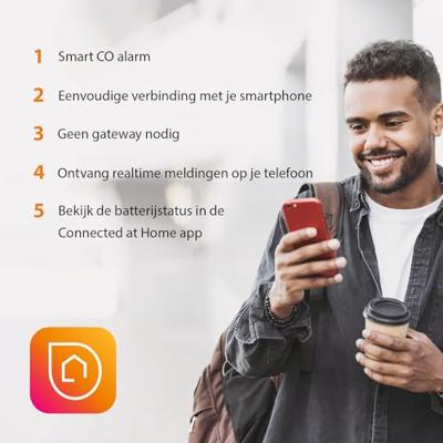 Smartwares FGA-13800 Koolmonoxidemelder Met app-besturing werkt op batterijen Detectie van Koolmonoxide - thumbnail