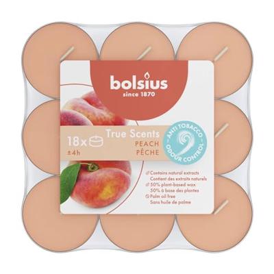 Bolsius geurtheelicht peach 18 stuks