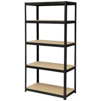 TOOLCRAFT TO-8689791 Stellingkast (extra stevig) 265 kg (b x h x d) 90 x 1.8 x 45 cm Metaal, MDF Mat Zwart Hout - thumbnail