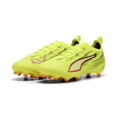 PUMA Ultra 6 Pro Gras / Kunstgras Voetbalschoenen (MG) Kids Neongeel Rood Zwart