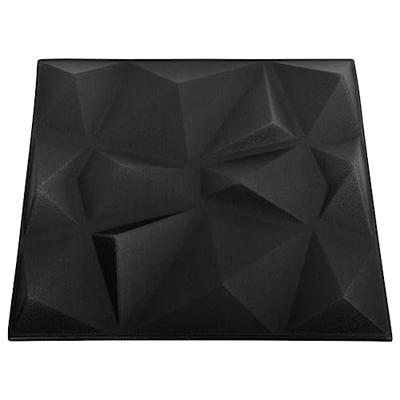 12 st Wandpanelen 3D diamant 3 m 50x50 cm zwart 12 st Wandpanelen 3D diamant 3 m 50x50 cm zwart