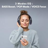 T'nB - Tonality over-ear Bluetooth-hoofdtelefoon, schuimrubberen pads, batterijduur 24 uur, 3,5 mm jack kabel inbegrepen - Blauw - thumbnail