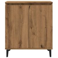 Dressoir 60x35x70 cm bewerkt hout artisanaal eikenkleur - thumbnail