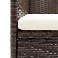Tuinstoelen 4 st poly rattan bruin - thumbnail