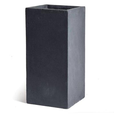 Mcollections plantenbak kubus clayfibre hoog 23x23x50 cm lood Mcollections plantenbak kubus clayfibre hoog 23x23x50 cm lood