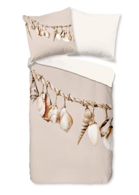 Pure Dekbedovertrek "schelpen" - Zand - (135x200 cm) - Microfiber Pure Dekbedovertrek "schelpen" - Zand - (135x200 cm) - Microfiber