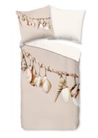 Pure Dekbedovertrek "schelpen" - Zand - (135x200 cm) - Microfiber - thumbnail