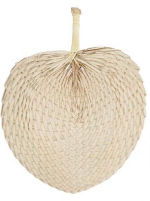 Wandversiering Leaf naturel riet