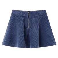 Kinderrok met zakken ribfluweel 92 marineblauw - thumbnail