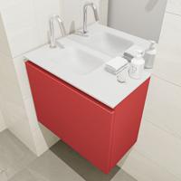 MONDIAZ OLAN 60cm toiletmeubel fire. LEX wastafel talc links 1 kraangat - thumbnail