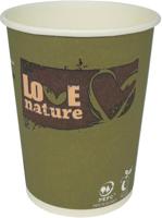 Drinkbeker uit karton Love Nature, 200 ml, pak van 50 stuks - thumbnail