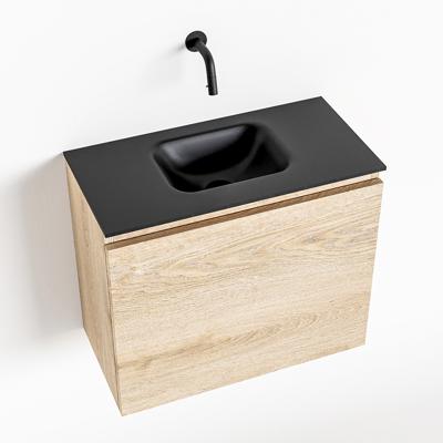MONDIAZ OLAN 60cm toiletmeubel washed_oak. LEX wastafel urban midden geen kraangat