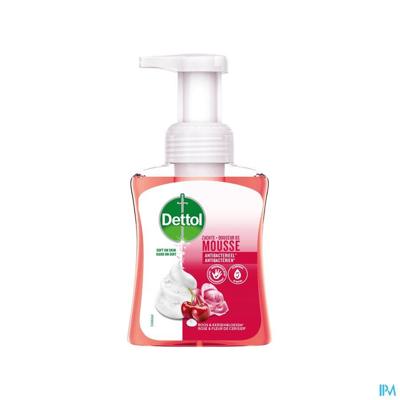 Dettol handzeep mousse, roos- en kersenbloem, flacon van 250 ml
