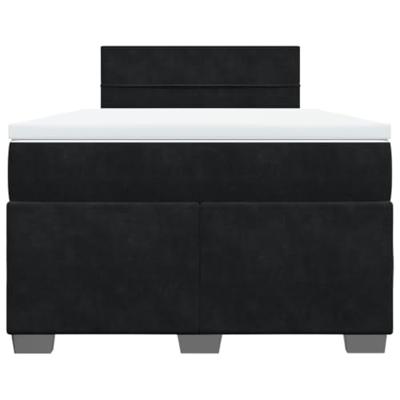 Boxspring met matras fluweel zwart 120x200 cm