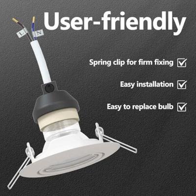 VidaXL Spotje 6 pcs wit 9 x 9 x 2.5 cm metaal