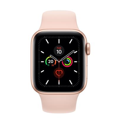 Apple Watch Series 5 40mm Goud Aluminium Roze Sportband